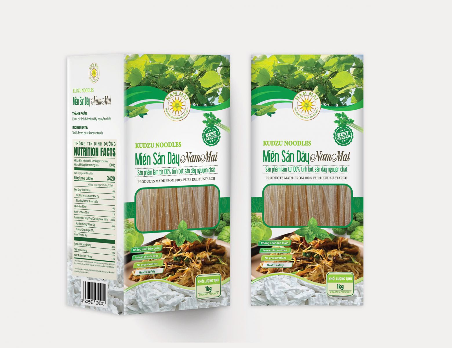 Miến sắn dây nguyên chất Nam Mai (1000g)